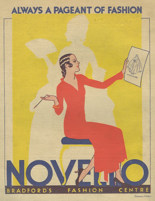 Advertisement for Novello, Bradford, back cover of the Historical Pageant of Bradford, a book in Bradford University's Special Collections that would also be found in Local Studies